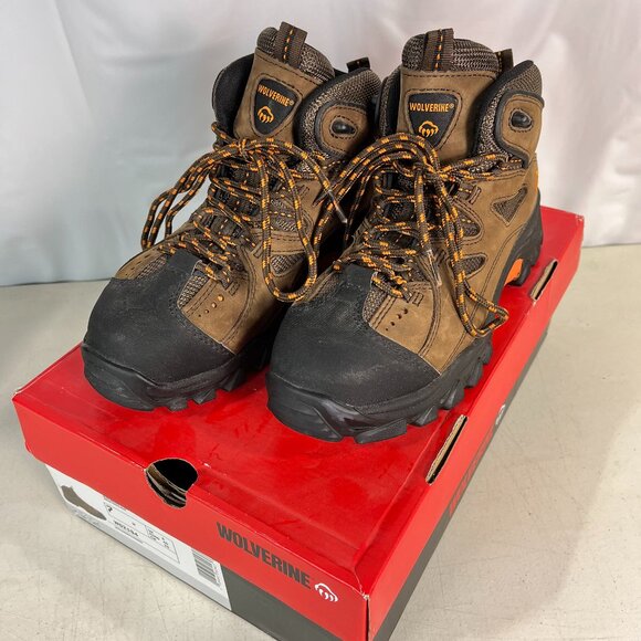 Wolverine Hudson Boots Men's Size 7M Brown Black Steel Toe Hiker Work W02194 - Picture 1 of 16